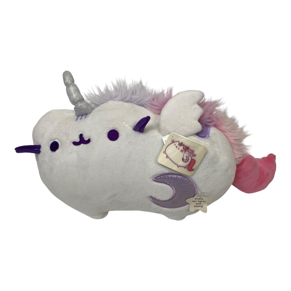 GUND Pusheen Super Pusheenicorn 17" Light-Up Plush Lights Sounds Works